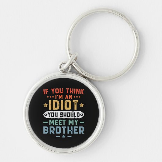 Porte-clés Si vous pensez que je suis un idiot, vous devriez  (Devant)