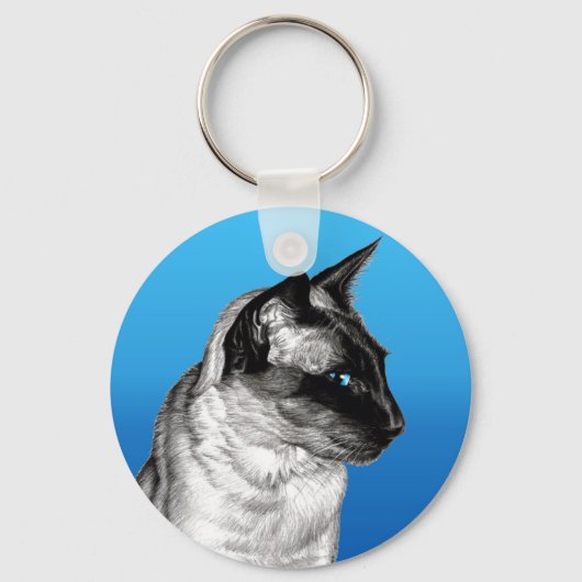 Porte-clés Siamese au crayon (Recto)