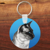 Porte-clés Siamese au crayon (Recto)