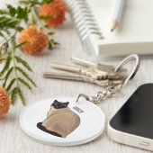 Porte-clés Siamese cat cartoon (Devant droit)