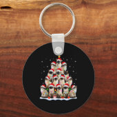 Porte-clés Siamese Cat Christmas Tree Lights Xmas Catmas Cat (Recto)