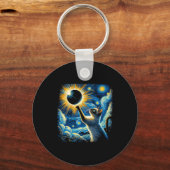 Porte-clés Siamese Chat 2024 Van Gogh Starry Nuit Siamese Cha (Recto)