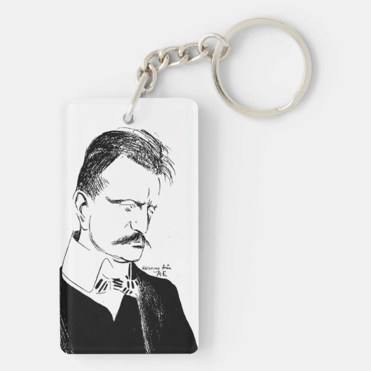 Porte-clés Sibelius : croquis d'Albert Engström (1904) Keycha (Dos)