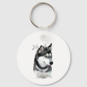 Porte-clés Sibérie Husky (noir) Maman 2 (Verso)