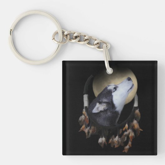 Porte-clés Sibérien Husky Dreamcatcher mystique (Devant)