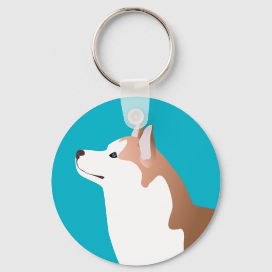 Porte-clés Sibérien Husky - Rouge - Modèle de race (Recto)