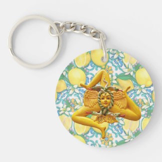 Porte-clés Sicily Trinacria Yellow  Italian Lemon Ornament