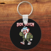Porte-clés Sick Seven 67 Mème Drôle Slang Gen Alpha Brainrot  (Recto)