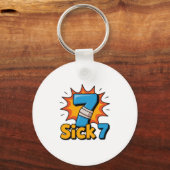 Porte-clés Sick Seven Meme Tee Six Seven Fun Wordplay  (Recto)