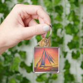 Porte-clés Sienna vole au coucher du soleil (main)