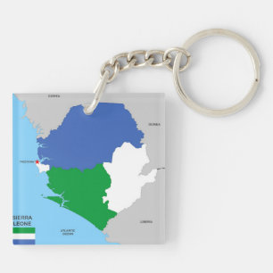 Porte-clés sierra leone pays carte politique