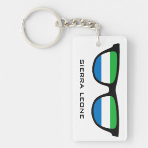 Porte-clés Sierra Leone Shades texte et porte - clé couleur p