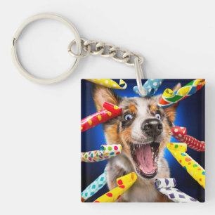 Porte-clés Sifflets de fête pour chien heureux