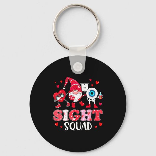 Porte-clés Sight Squad Optician Optometrist Dabbing Heart Val (Recto)