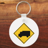 Porte-clés Signal d'avertissement de camion routier (Verso)