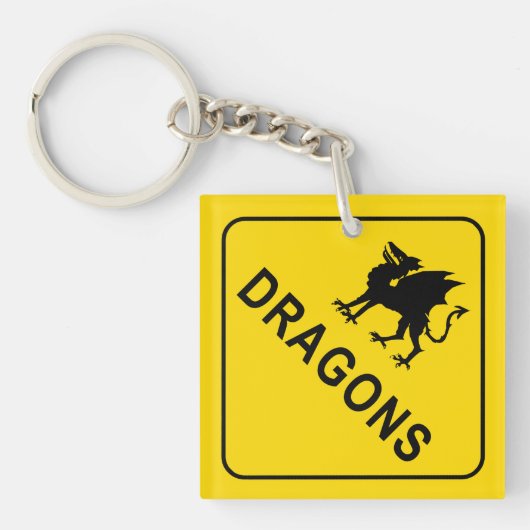 Porte-clés Signal d'avertissement Dragons (Devant)