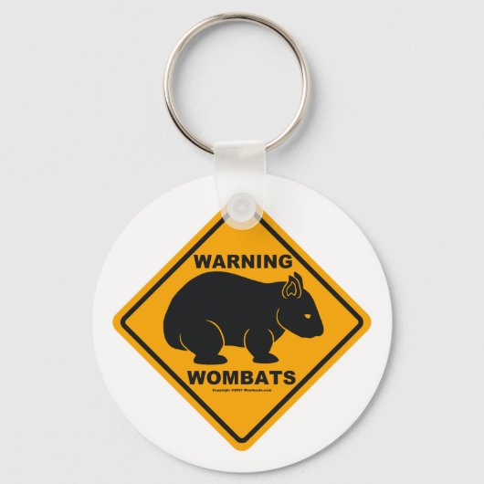 Porte-clés Signal d'avertissement Wombat (Recto)