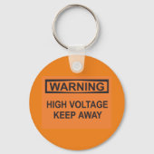 Porte-clés Signal de conservation à haute tension Avertisseme (Recto)