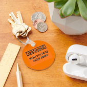 Porte-clés Signal de conservation à haute tension Avertisseme