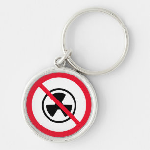 Porte-clés Signal de danger traditionnel de rayonnement POR