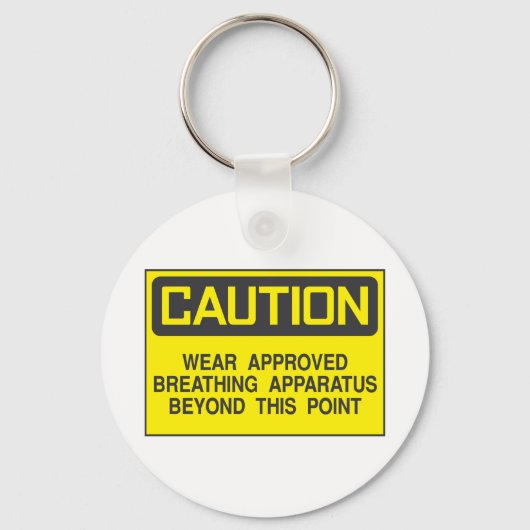 Porte-clés Signal de prudence Porter un appareil respiratoire (Recto)