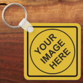 Porte-clés Signal Diamant d'avertissement personnalisé (Recto)