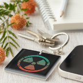 Porte-clés Signal radioactif nucléaire (Devant Droit)