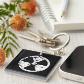 Porte-clés Signal radioactif nucléaire (Devant Droit)