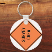 Porte-clés Signal routier de l'équipe de sondage (Recto)