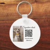 Porte-clés Signature boisson scanner QR code ajouter le nom d (Verso)