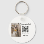 Porte-clés Signature boisson scanner QR code ajouter le nom d (Verso)