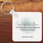 Porte-clés Signature Elégante Professionnelle Aquarelle (Recto)