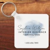 Porte-clés Signature Elégante Professionnelle Aquarelle (Recto)