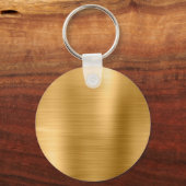 Porte-clés Signature moderne Monogramme Gold Foil (Verso)