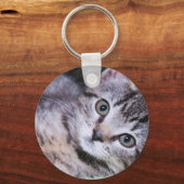 Porte-clés Signature moderne Monogramme Rose Gold Foil Photo (Verso)