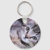 Porte-clés Signature moderne Monogramme Rose Gold Foil Photo (Verso)