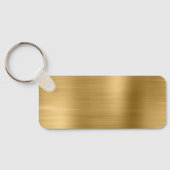 Porte-clés Signature Monogram Gold Foil Thin Rectangle (Verso)