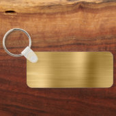 Porte-clés Signature Monogram Gold Foil Thin Rectangle (Verso)