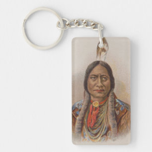 Porte-clés Signaux de fumée : Lakota Indian Chief Sitting Bul