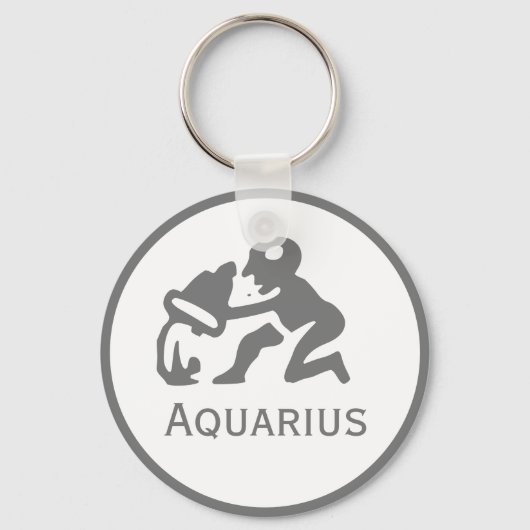 Porte-clés Signe Aquarius du Zodiac Design (Recto)