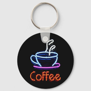Porte-clés Signe au néon de café