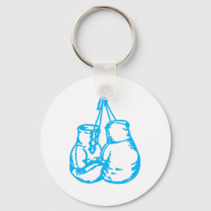 Porte-clés Signe bleu de boxe cool avec gants