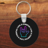 Porte-clés Signe d'amour ASL - Sensibilisation au handicap (Verso)