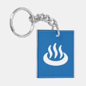 Porte-clés Signe de Japonais de 温泉 de source thermale de ♨ (Devant gauche)