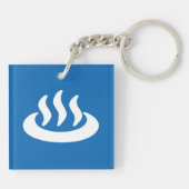 Porte-clés Signe de Japonais de 温泉 de source thermale de ♨ (Dos)