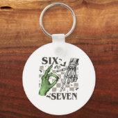 Porte-clés Signe de la main de squelette Six Sept Meme Hallow (Recto)