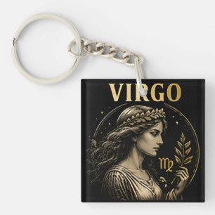 Porte-clés Signe de la Vierge Symbole Cadeau d'anniversaire A