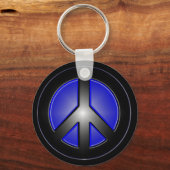 Porte-clés signe de paix bleu (Recto)