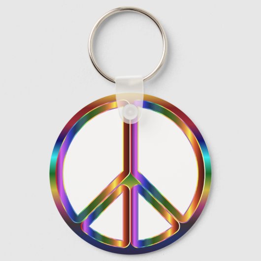 Porte-clés signe de paix coloré (Recto)