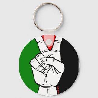 PORTE-CLÉS SIGNE DE PAIX DU DRAPEAU PALESTINE
